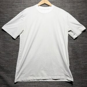 BYLT Lux T-Shirt Mens M White SS MTSS0850 Premium Basics Stretch Tee